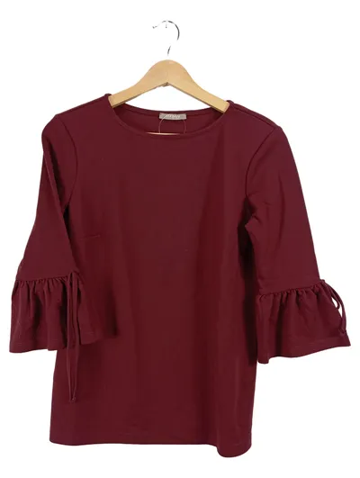 ORSAY Damen Bluse Glockenärmel Bordeaux Rot Gr. M 38 Feminin