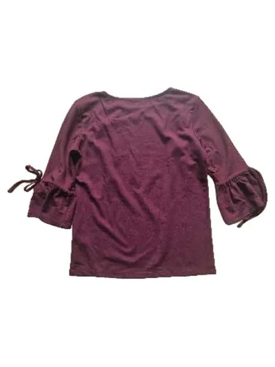 ORSAY Damen Bluse Glockenärmel Bordeaux Rot Gr. M 38 Feminin