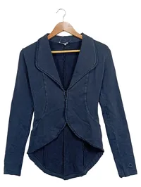 Danza Damen Blazer Blau XS/34 Baumwolle Modern Asymmetrisch 1