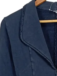 Danza Damen Blazer Blau XS/34 Baumwolle Modern Asymmetrisch 2