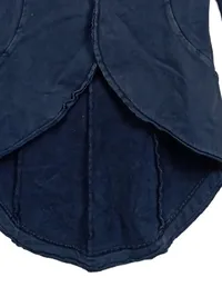 Danza Damen Blazer Blau XS/34 Baumwolle Modern Asymmetrisch 4