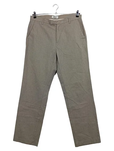 Calvin Klein Herren Stoffhose Business Beige Gestreift Gr. 34
