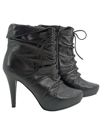 CafèNoir Damen Stiefeletten Gr. 36 Schwarz Modisch Elegant Hoher Absatz