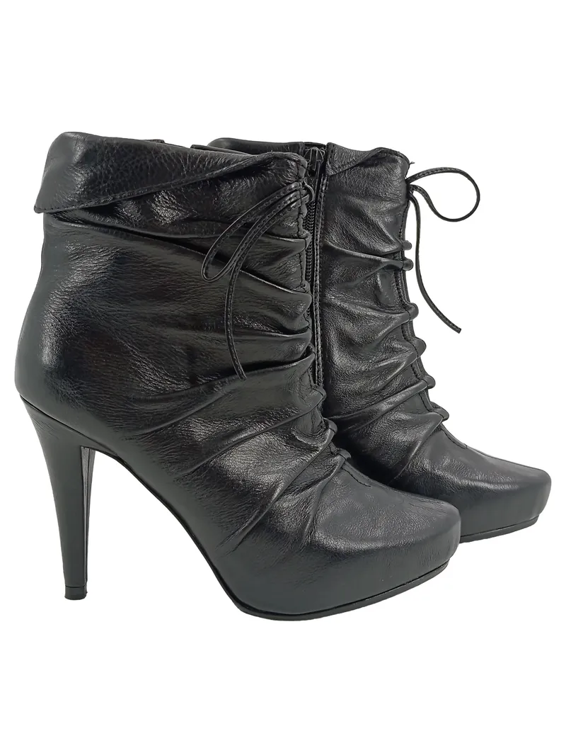 CafèNoir Damen Stiefeletten Gr. 36 Schwarz Modisch Elegant Hoher Absatz 1