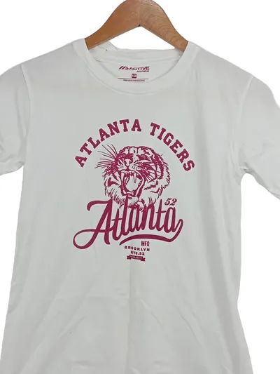 ACTIVE T-Shirt Atlanta Tigers Gr. 152 Weiß Kinder Jungen Tiger Motiv Baumwolle