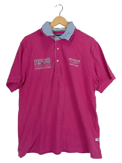Redfield Herren Poloshirt Pink XL Casual Baumwolle
