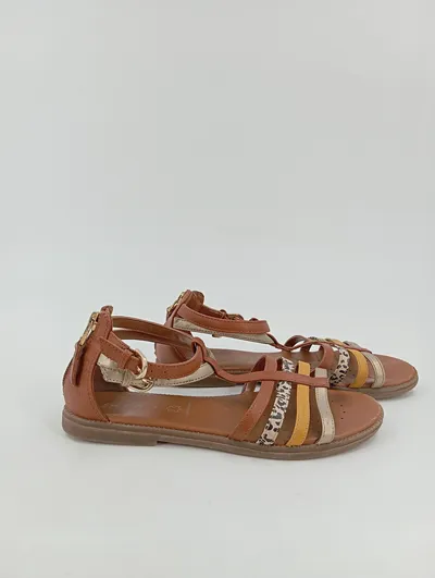 Geox Kinder Sandalen Riemchensandalen Gr. 36 Mehrfarbig Animal-Print
