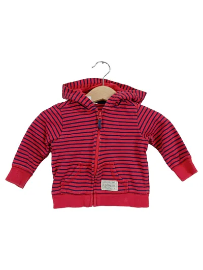 Carter's Baby Sweatjacke Kapuze Gr. 68 rot gestreift Sly Little Guy