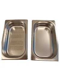 AEG GN 1/2 Gastronorm Behälter Edelstahl gelocht 2er Set 16x26cm 1