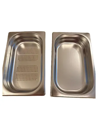 AEG GN 1/2 Gastronorm Behälter Edelstahl gelocht 2er Set 16x26cm