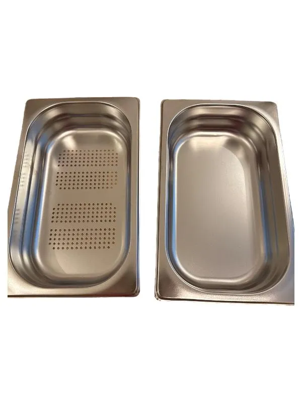 AEG GN 1/2 Gastronorm Behälter Edelstahl gelocht 2er Set 16x26cm 1