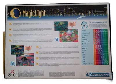 Clementoni Magic Light 104 Teile Fluorescent Puzzle Dschungel Tiere Neon