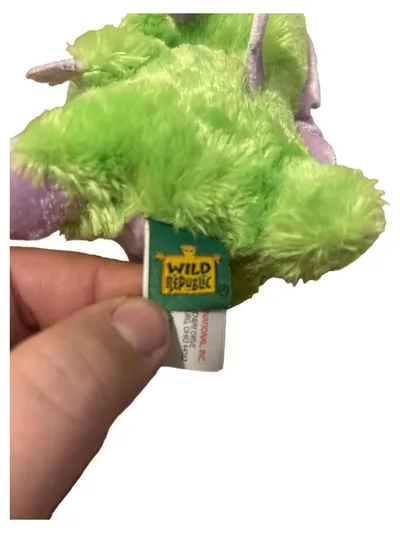 Wild Republic Plüschtier Drache Grün Lila Glitzeraugen Kuscheltier