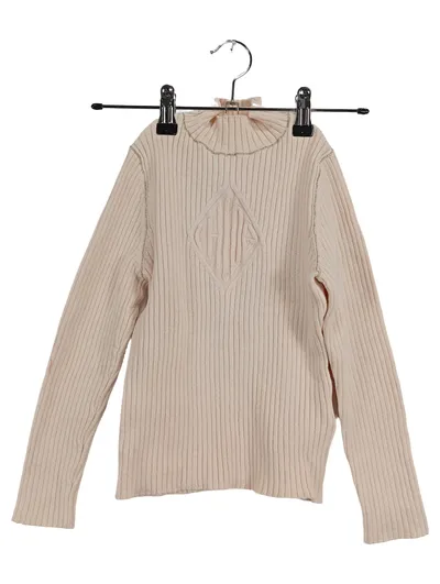Chloé Kinder Rippstrick Pullover Gr. 122 Rosa Langarm