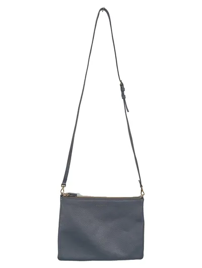 Coccinelle Umhängetasche Damen Blau Leder Casual 26x20 cm
