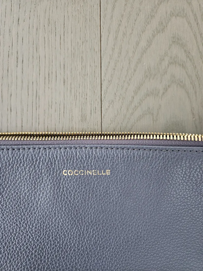 Coccinelle Umhängetasche Damen Blau Leder Casual 26x20 cm 6