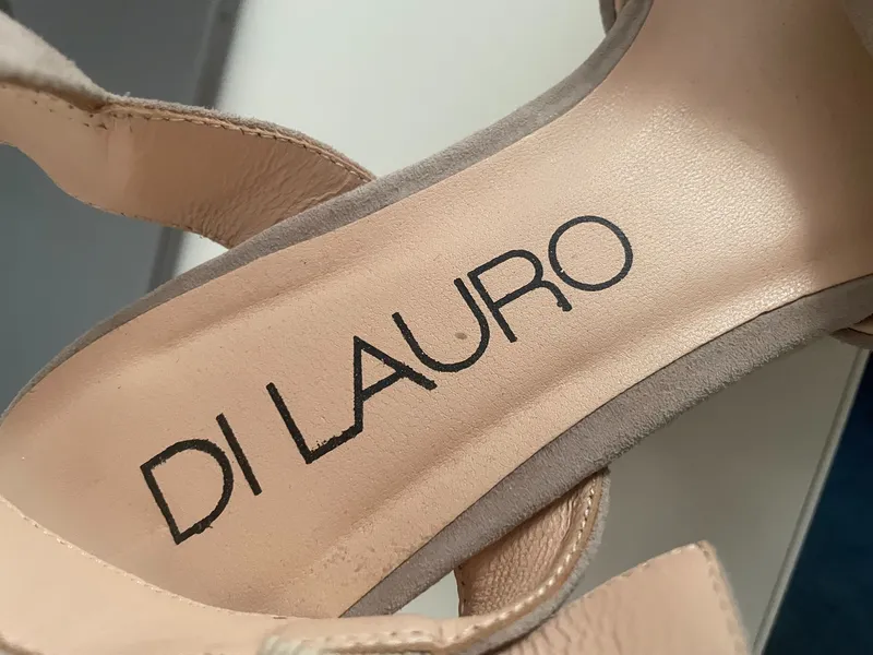 Di Lauro Wedges Keilsandalen Gr. 39 Beige Leder Strass Espadrilles Damen 2