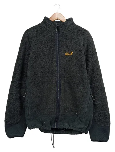 Jack Wolfskin Fleecejacke Herren L Schwarz Outdoor Polyester Warm Herbst Winter
