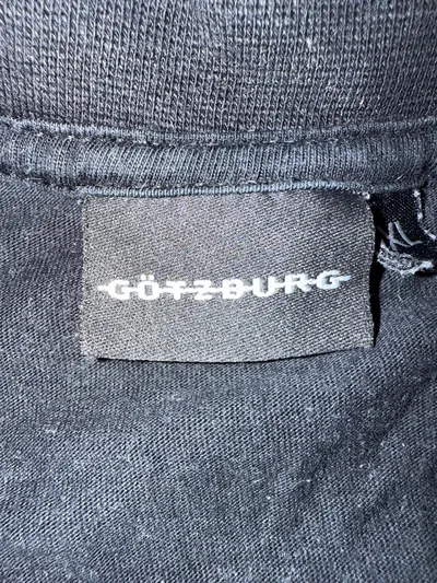 Götzburg Herren T-Shirt Basic Kurzarm Baumwolle Schwarz L