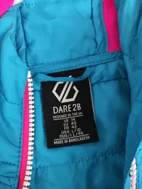 Dare 2b Damen Outdoorjacke Gr. 40/L Pink Blau Hybrid Kapuze 2