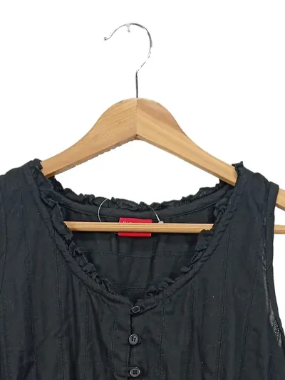 ZABAIONE Damen Freizeitkleid Gr. 40/L Schwarz Casual Baumwolle