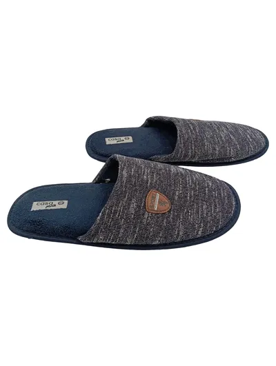 Casa Mia Herren Hausschuhe Gr. 44 Grau Praktische Pantoletten Slipper