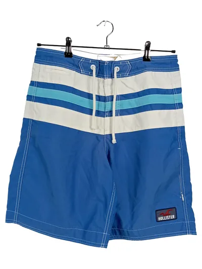 Hollister Herren Badeshorts Boardshorts Gr. M Blau Gestreift