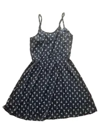 Band of Gypsies Damen Sommerkleid Flamingo Muster Gr. S Schwarz 2