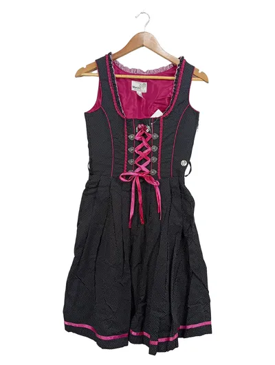 MarJo Dirndl Damen Trachtenkleid Gr. 34;XS Schwarz Traditionell Punkte