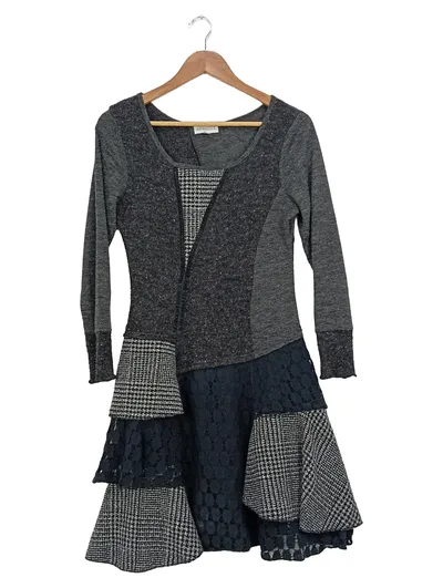 Apricot Damen Freizeitkleid XS Mehrfarbig Grafisch Strick Herbst/Winter