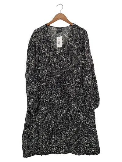 Ulla Popken Damen Blusenkleid Gr. 44 Schwarz Casual Tunikakleid