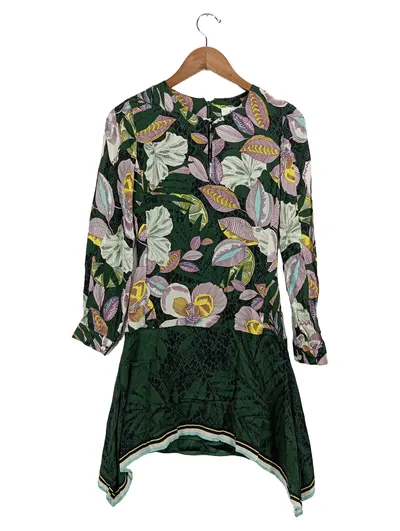 Reiss Damen Blusenkleid Gr. 34 Mehrfarbig Feminin Florales Muster Viskose