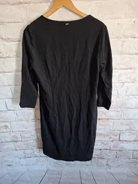Claudia Sträter Cocktailkleid Damen Gr. 40 Schwarz Elegant Punkte V-Ausschnitt 2