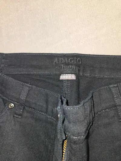 Adagio Inga Damen Jeans Regular Fit Schwarz Gr. 50/XL Baumwolle