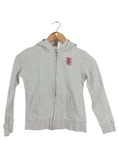 Alive Kinder Kapuzenjacke Sweatjacke Grau Gr. 140 Reißverschluss