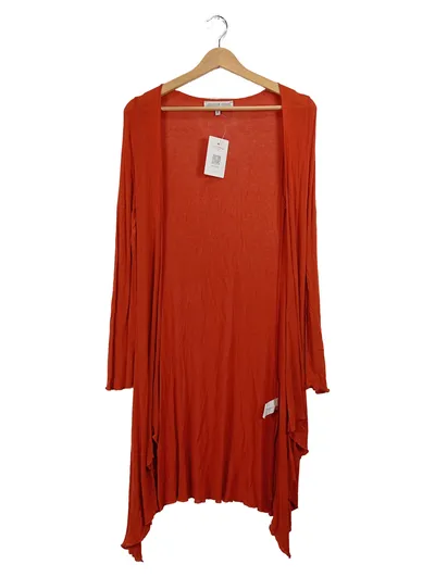 Joachim Bosse Damen Strickjacke Gr. 36/S Orange Viskose Cardigan