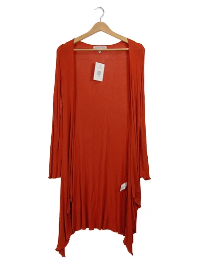 Joachim Bosse Damen Strickjacke Gr. 36/S Orange Viskose Cardigan