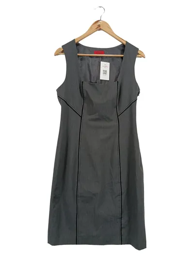 Vivien Caron Etuikleid Damen Gr. 38 Grau Business Kleid ärmellos