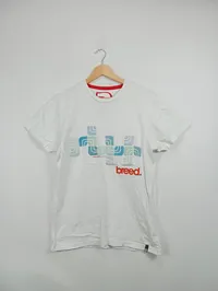 Breed Herren T-Shirt weiß Gr. 50/L mit Logo-Print Casual 2