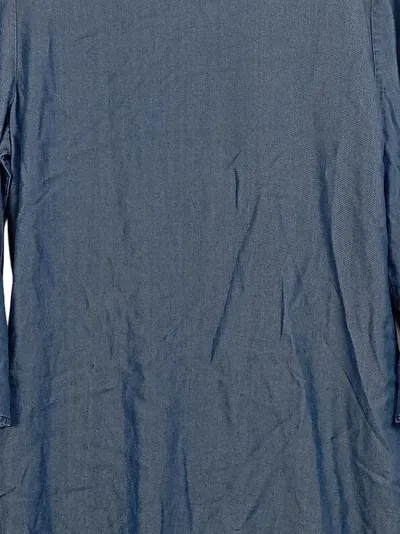 OPUS Damen Jeanskleid Midikleid Uni Blau Gr. 42/XL Casual Rüschen