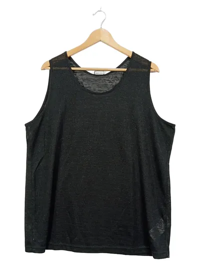 Gerry Weber Edition Damen Top Tanktop Schwarz Glitzer Gr. 48 3XL