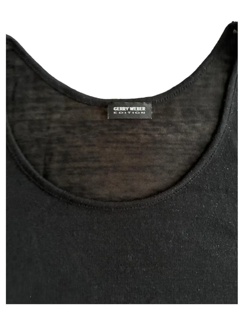 Gerry Weber Edition Damen Top Tanktop Schwarz Glitzer Gr. 48 3XL 5