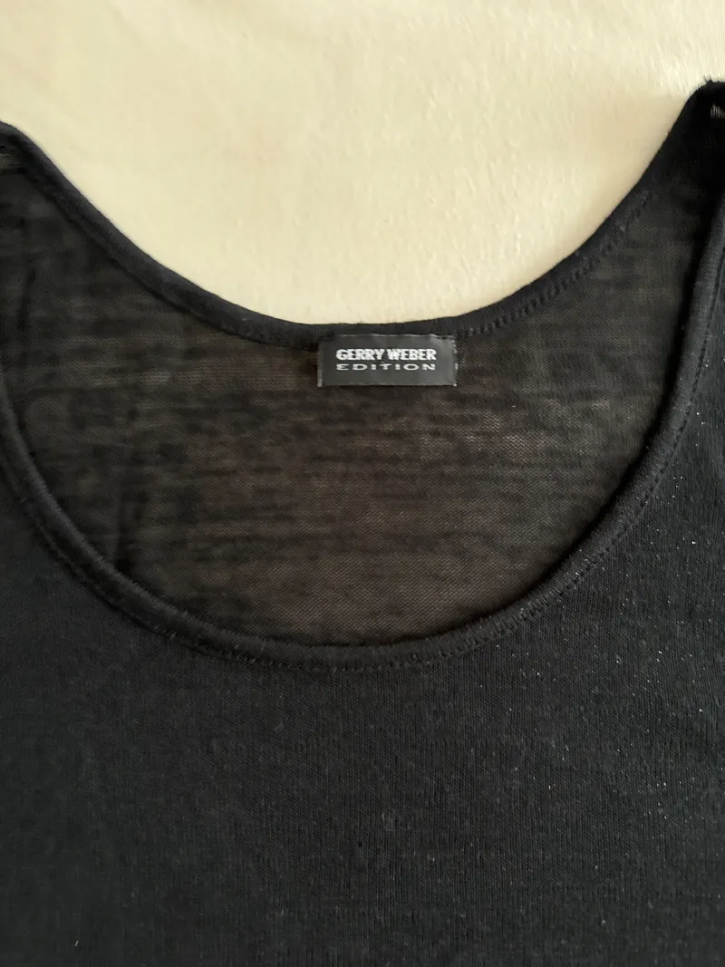 Gerry Weber Edition Damen Top Tanktop Schwarz Glitzer Gr. 48 3XL 7