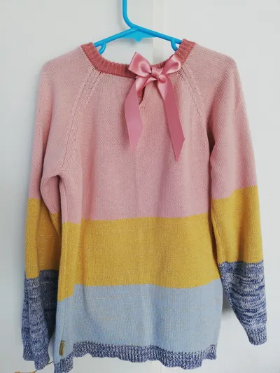 Hust & Claire Pullover Mädchen Gr. 116 Mehrfarbig Gestreift Langarm