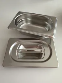 AEG GN 1/2 Behälter Edelstahl Gastronorm 17x11 cm mit Deckel 2