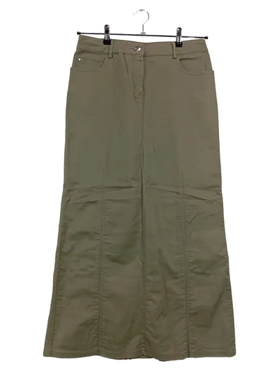 Alba Moda Damen Maxirock Gr. 38 M Oliv Outdoor Baumwolle