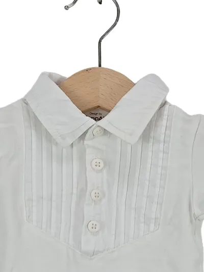 KappAhl Baby Body Langarm weiß Gr. 62 Kinder festlich