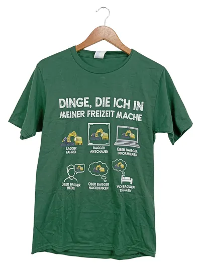 Port & Company Herren T-Shirt Grün S Grafik Print Baumwolle Casual Freizeit