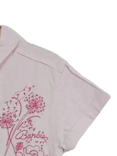 Barbie Blusenkleid Mädchen Gr. 140 Rosa Casual Stickerei