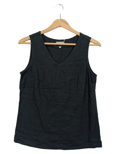 Chaton Damen Top Gr. 38/M Schwarz Basic Baumwolle Viskose